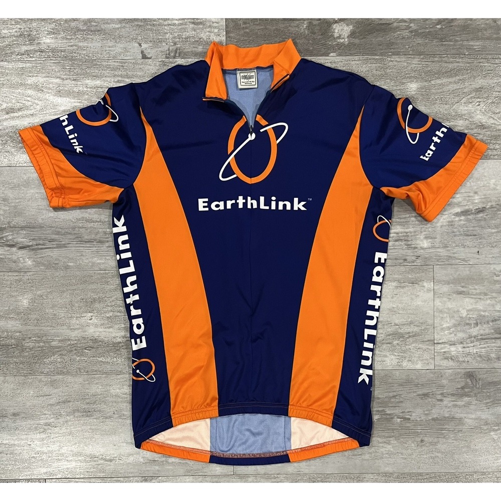 Movement Apparel Earthlink Graphic Cycling Jersey Mens Size Large Great Cond